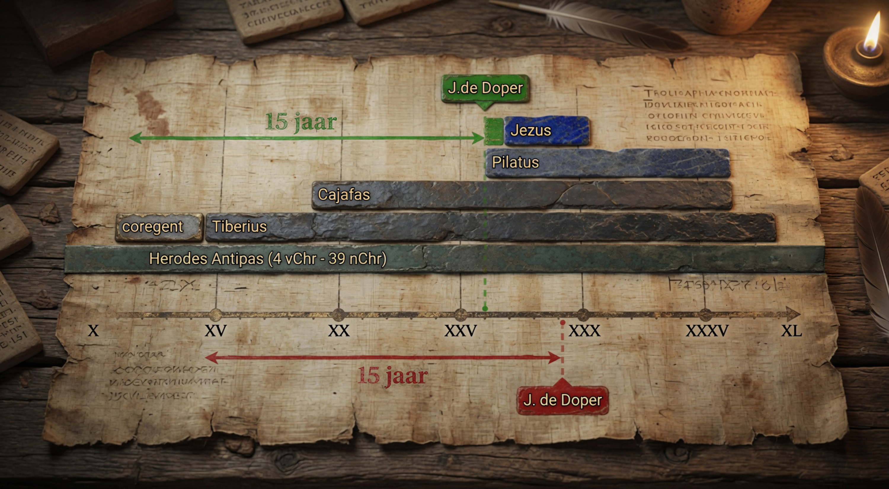 Chronologie van Johannes de Doper en Jezus' Publieke Optreden