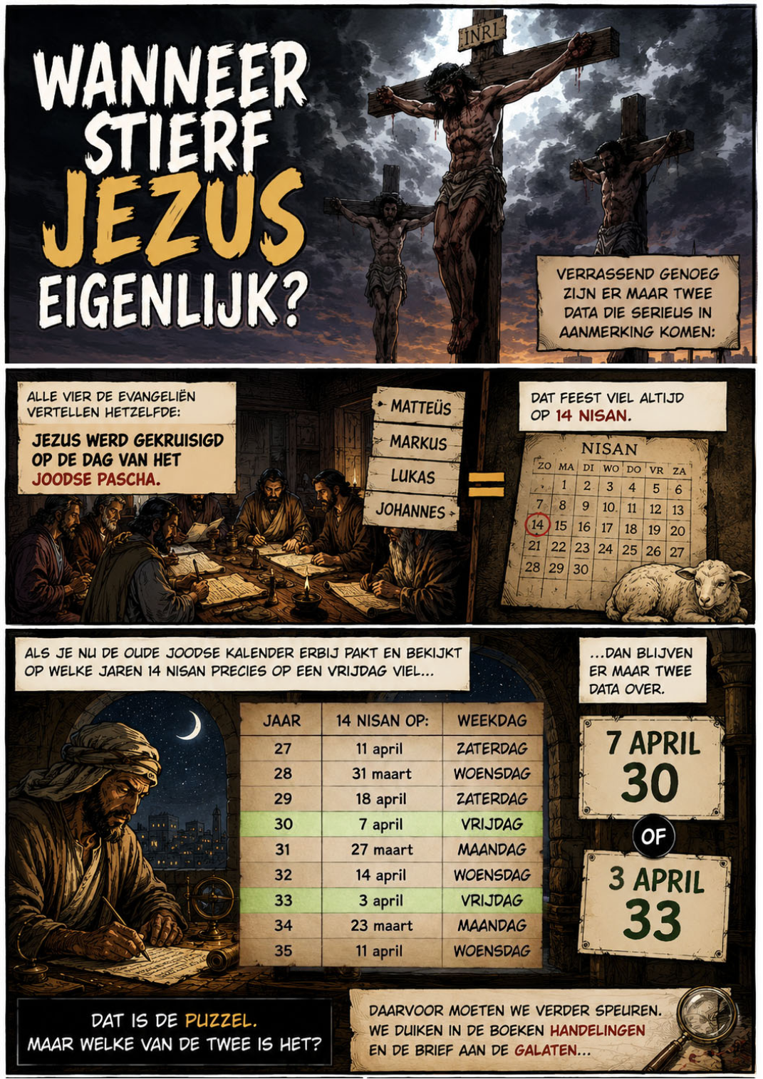 Wanneer stierf Jezus eigenlijk?