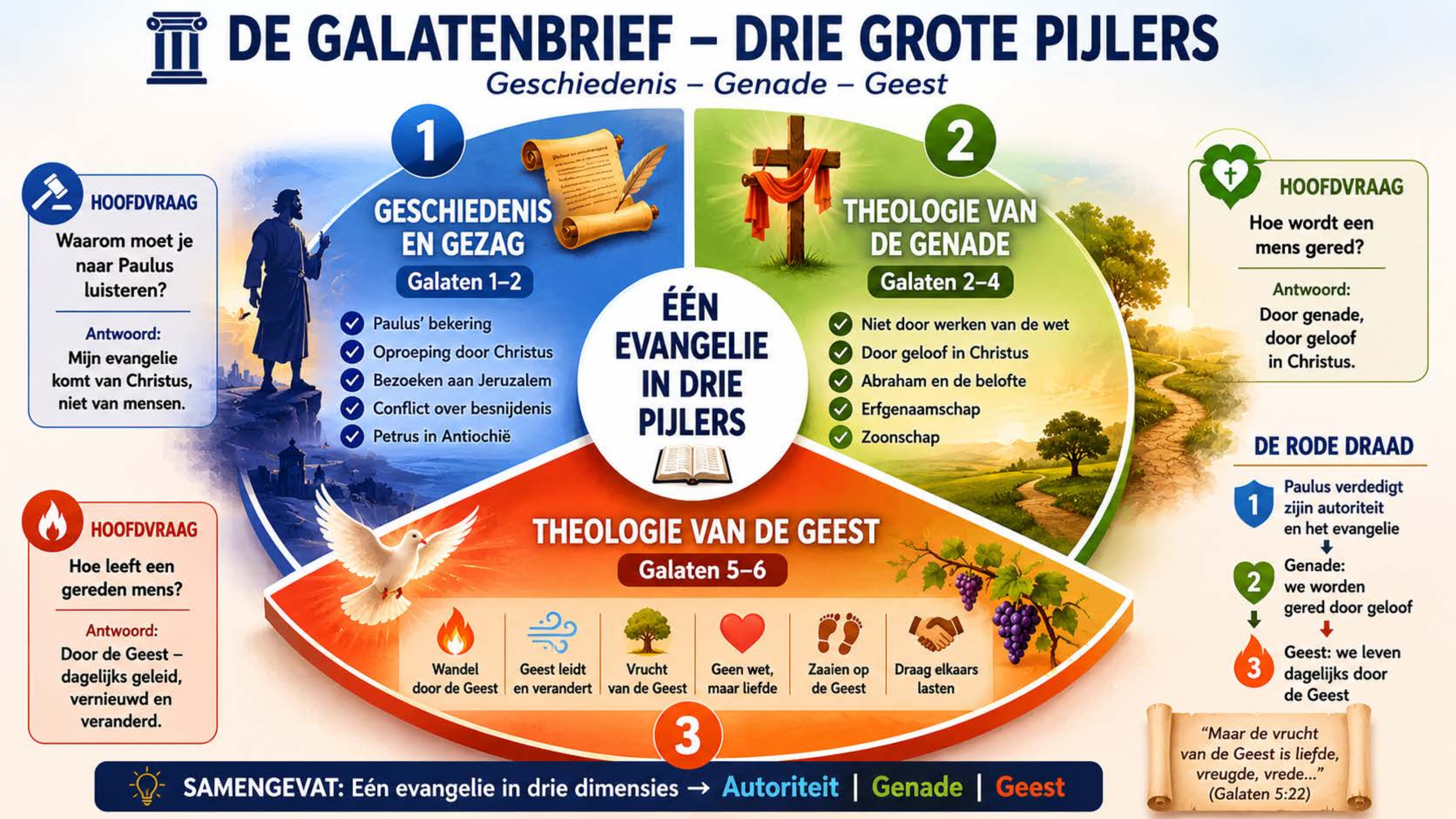 De Galatenbrief - Drie Grote Pijlers