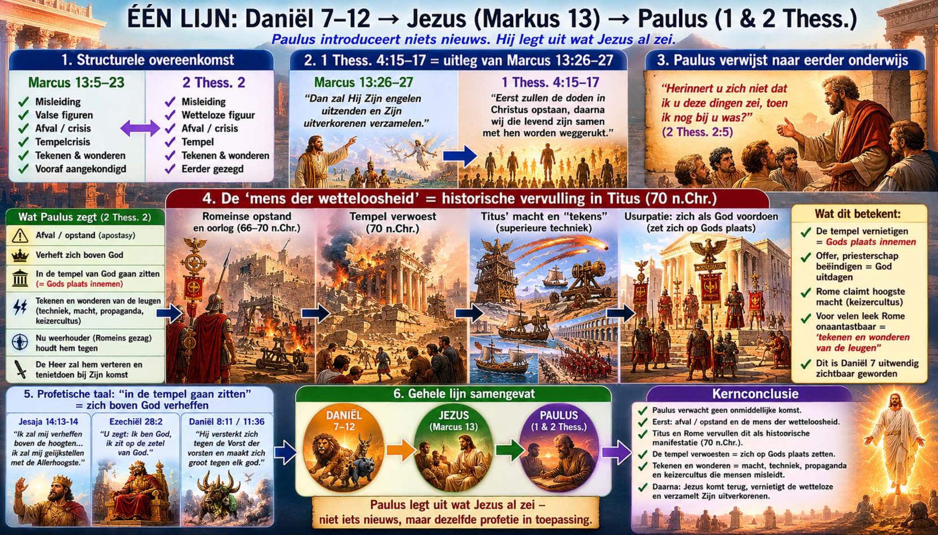 Eén Lijn: Daniël, Jezus en Paulus over de eindtijd
