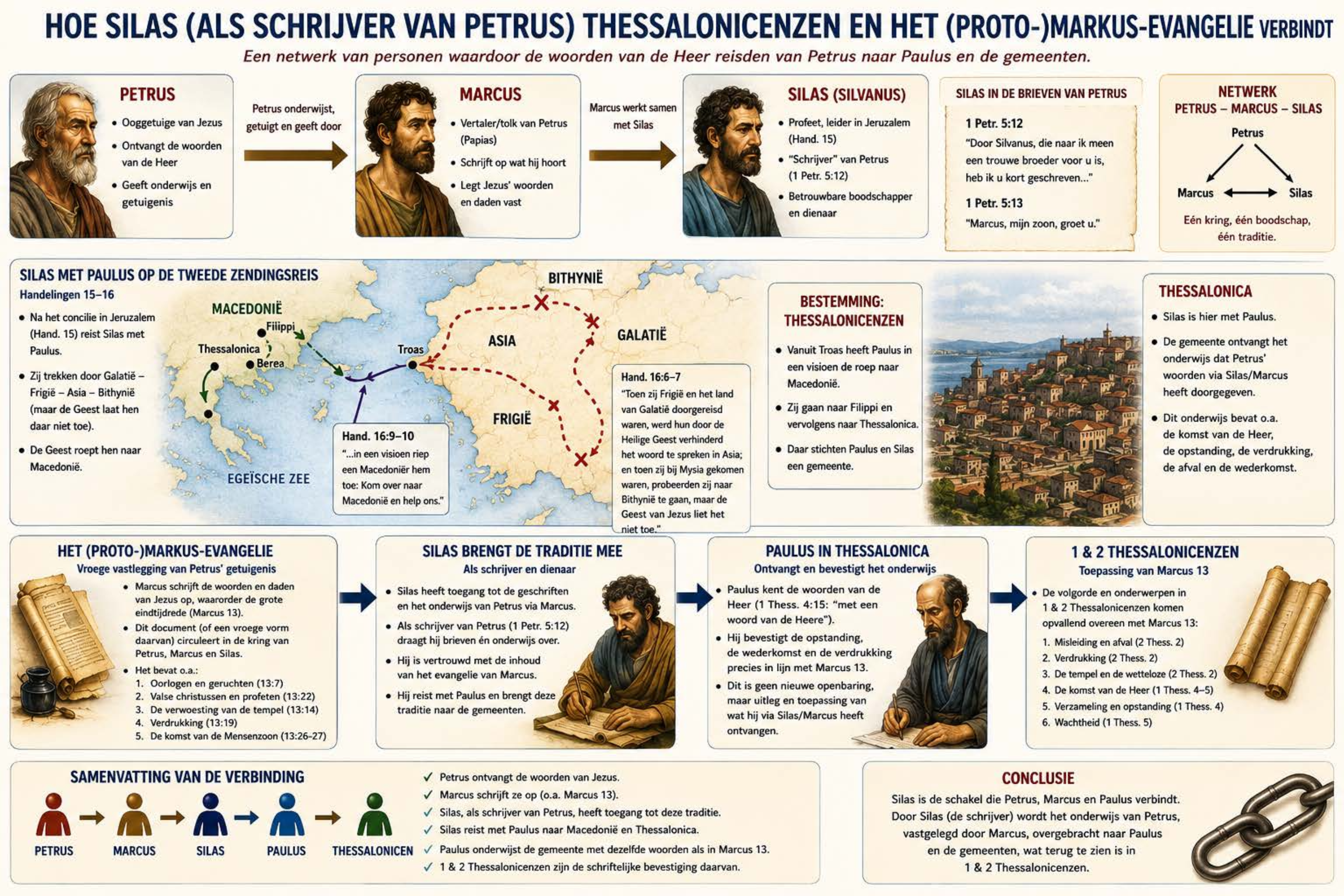 Hoe Silas (als schrijver van Petrus), Thessalonicenzen en het (Proto-)Markus-evangelie verbindt